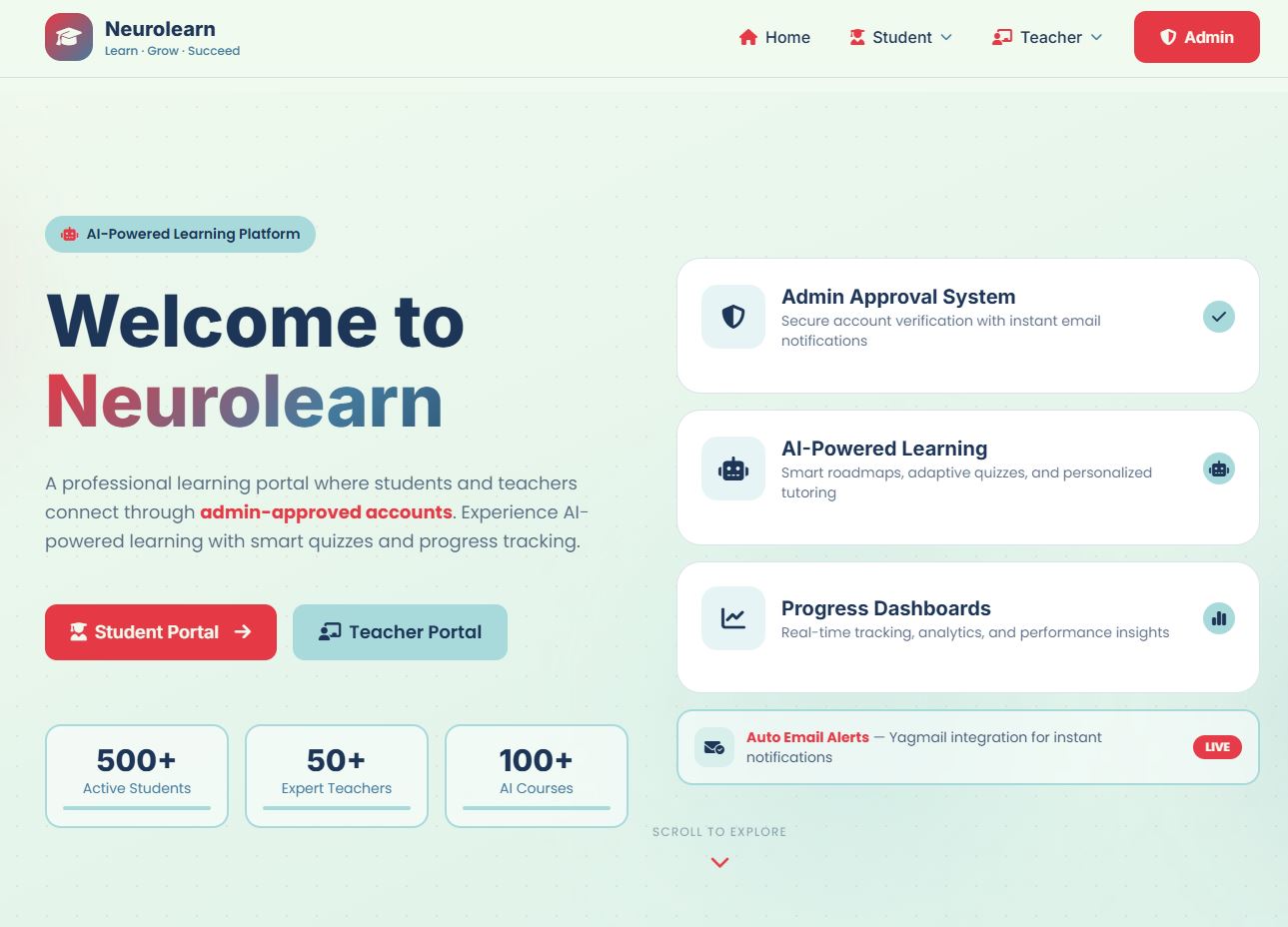 NeuroLearn – AI Powered E-Learning Platform